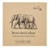 Natúr barna mini album - SMLT Brown sketch album 135gr, 32 lapos, 14x14cm