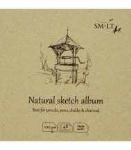   Mini album natúr fehér - SMLT Natural sketch album 100gr, 48 lapos, 14x14cm