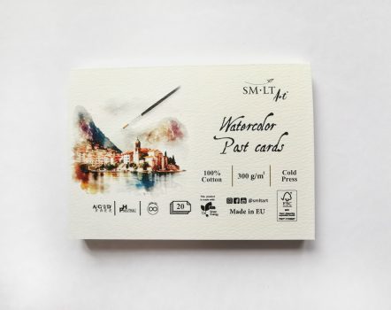Akvarell levelezőlapok csomagban - SMLT Watercolor Postcards - 300gr, 150x105 mm, 20 db / csomag