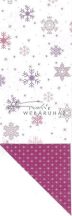 Kartonpapír - Karácsonyi aprómintás karton, lilás hópehely motívumokkal, 29,5x20cm, 1 lap