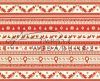 Kartonpapír - Nosztalgia Karácsony Piros-krémfehér, madárka, fagyöngy, koszorú sormintás