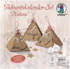 	 Adventi kalendárium - Natúr, ezüst feliratos adventi ajándékdobozok