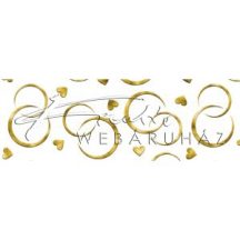 Kartonpapír - Esküvői arany karikagyűrű mintás kartonpapír, 20 gr. A4 - 1 lap
