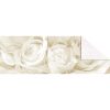 Kartonpapír - Esküvői Starlight karton, Nagy fehér és ezüst rózsa mintás design karton, A4 - 1 lap