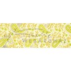 Dekorpapír - India style Hena 04 motívum, kézzel készített  papír, Zöld-sárga henna