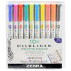 Zebra Mildliner Szövegkiemelő Szett - Kétvégű - 10 db-os készlet