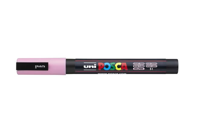 Dekormarker, 0,9-1,3 mm, UNI Posca PC-3M - Világos rózsaszín 51