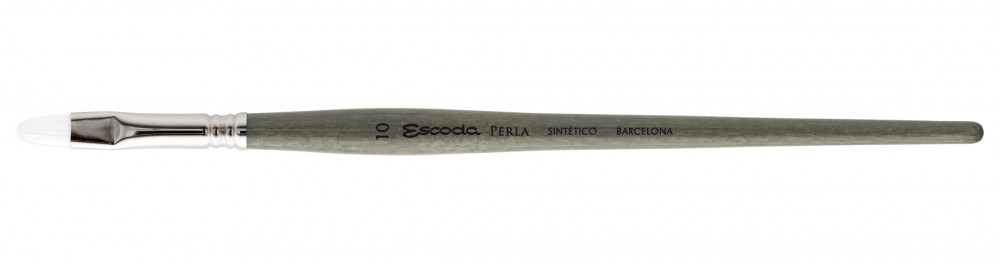 Ecset - Escoda Perla - szintetikus ecset, rövidnyelű, lapos - 4-es méret