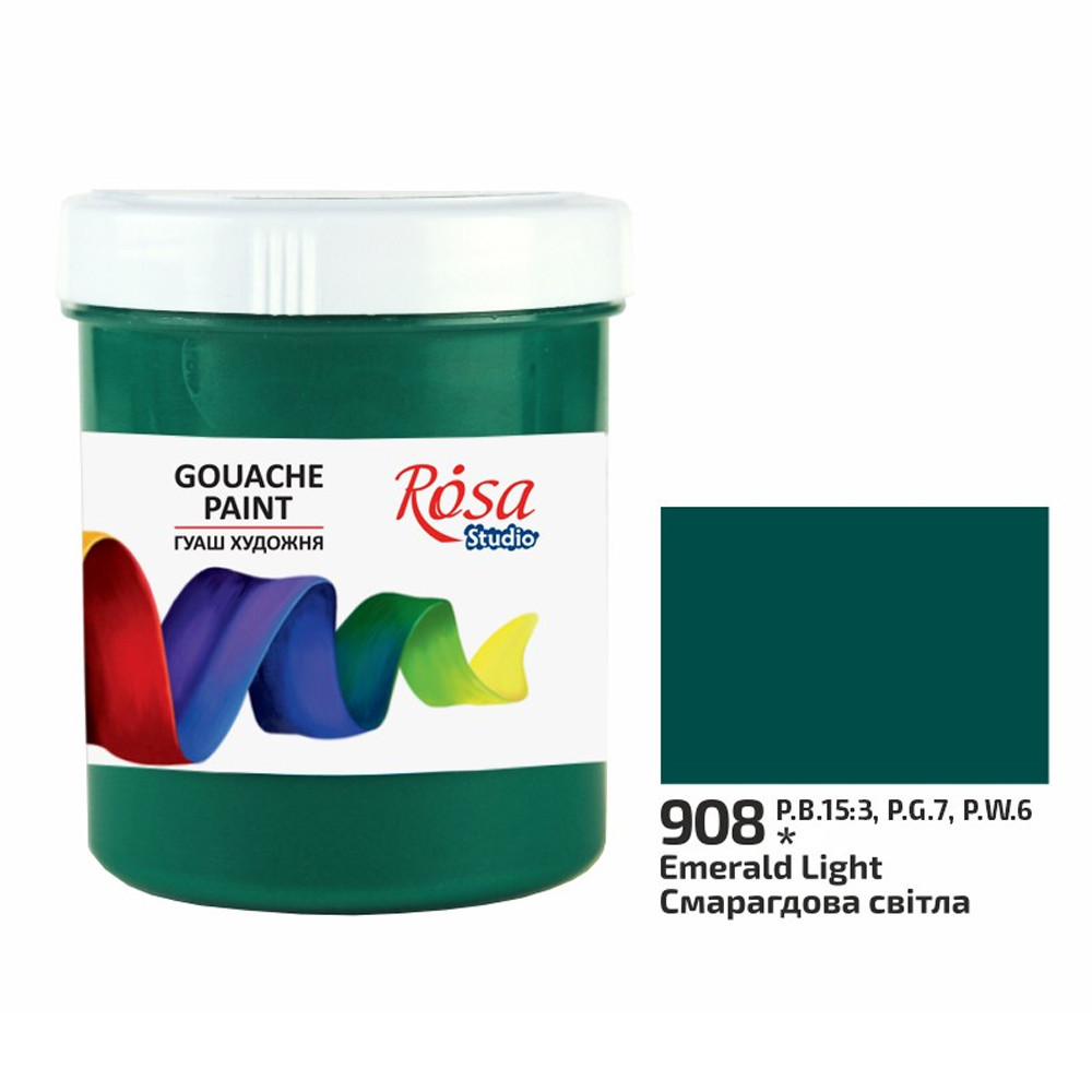 Rósa Gouache Studio színenként - 100 ml tégelyes - Smaragdzöld -908