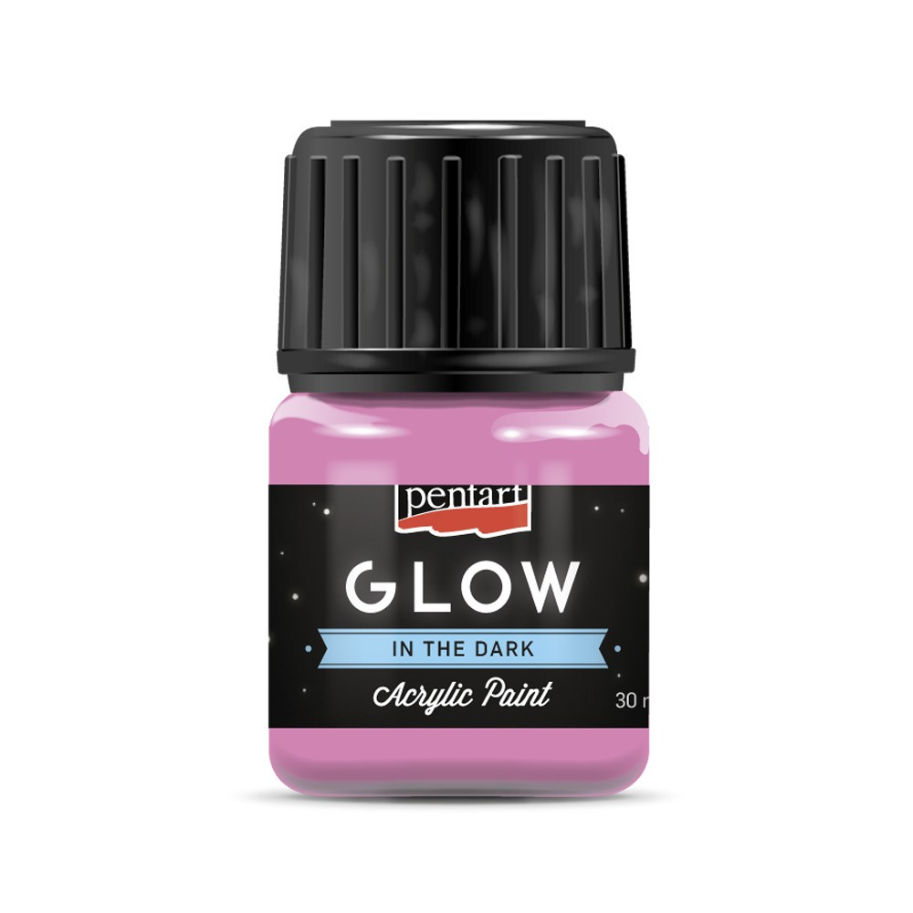 Pentart GLOW Sötétben világító akrilfesték 30 ml Pink